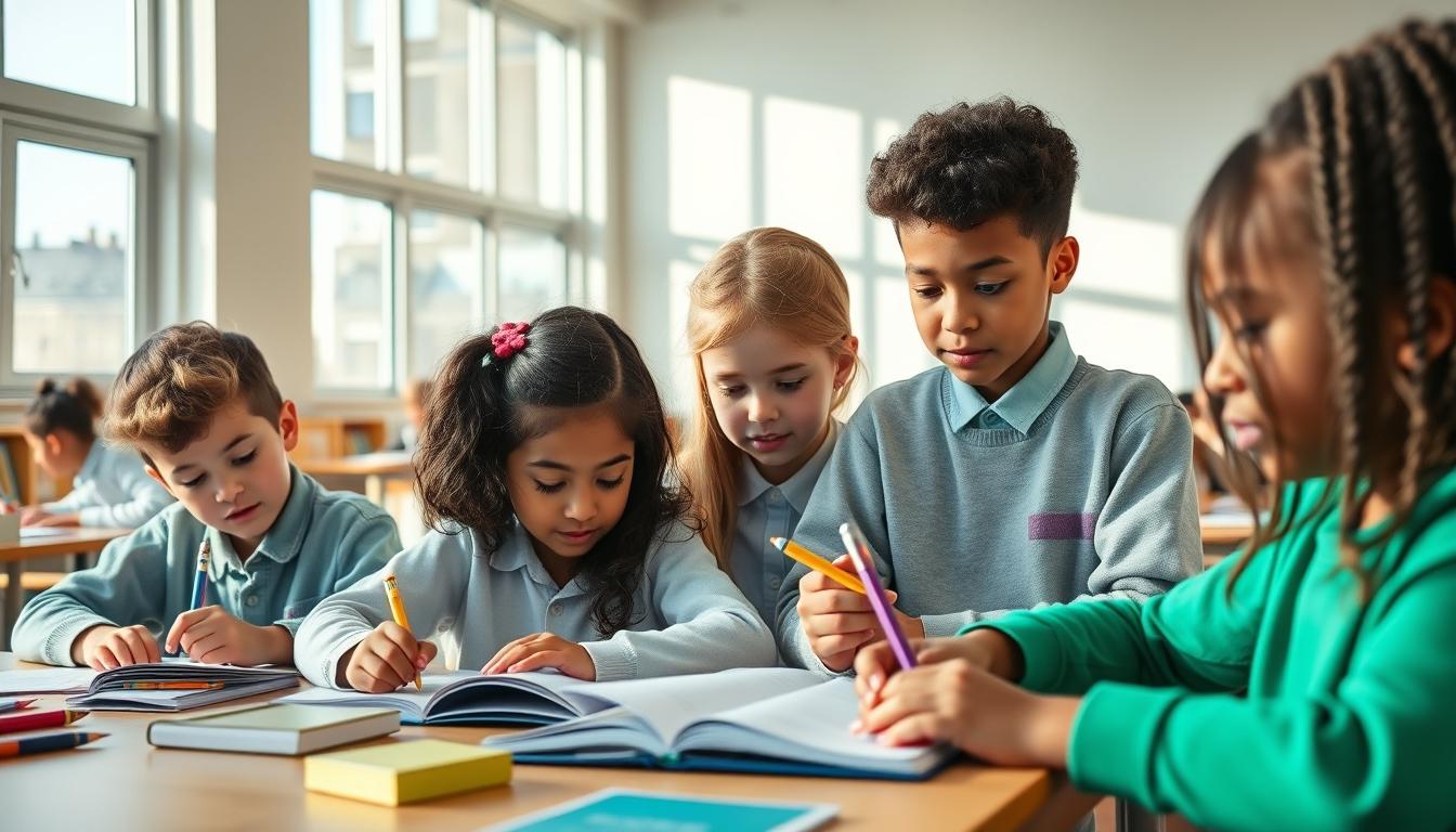 Students working in research laboratory